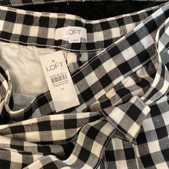 LOFT Anne Taylor gingham wide leg pants - Picture 3 of 12